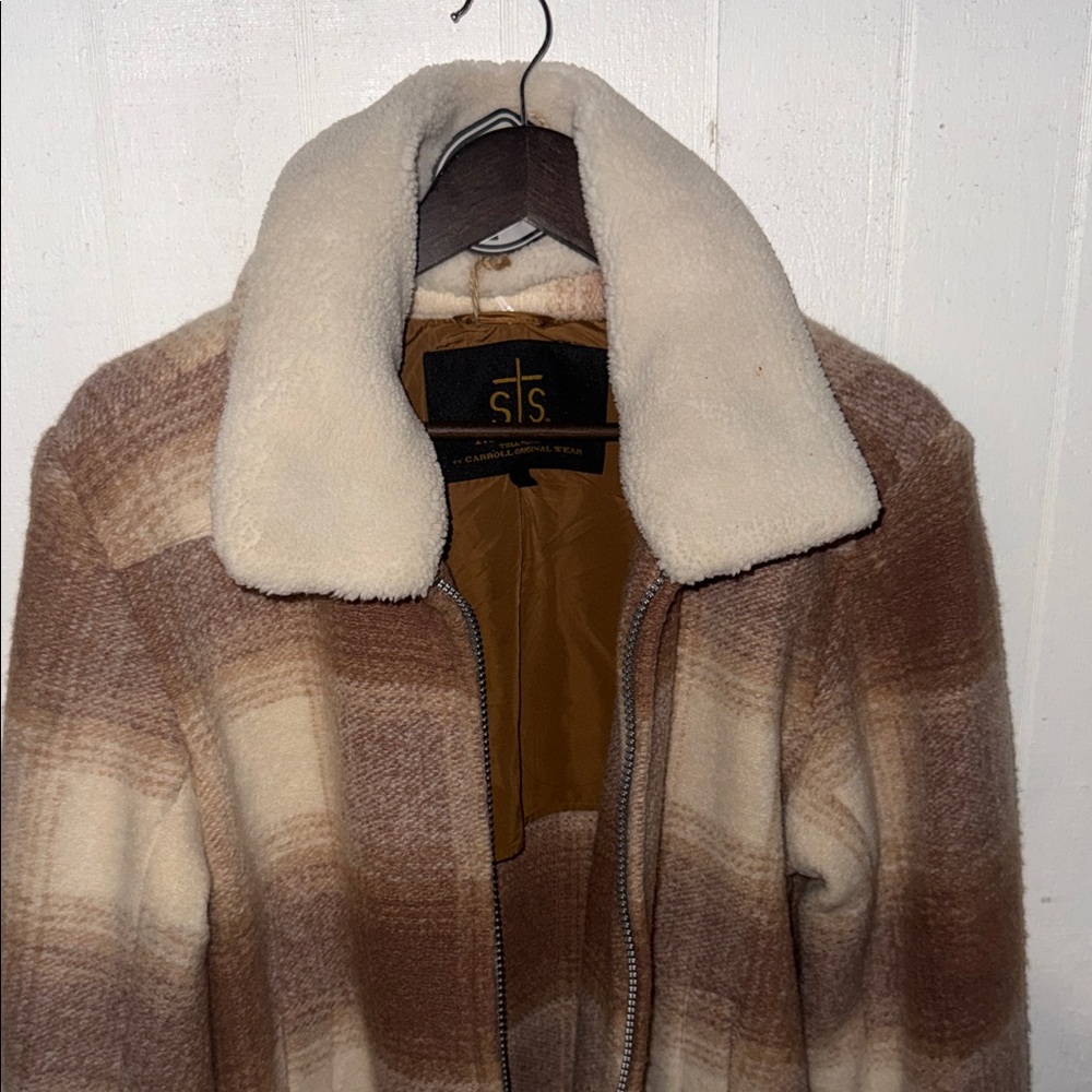 STS Ranchwear Brown and Cream Teddy Jacket